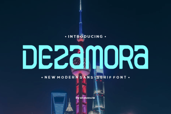 Dezamora: A Bold Sans Serif Font for Editorial Design