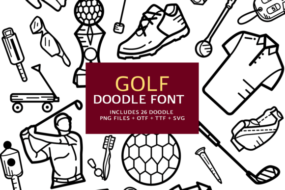 Golf Doodle: A Playful Dingbats Font for Editorial Design