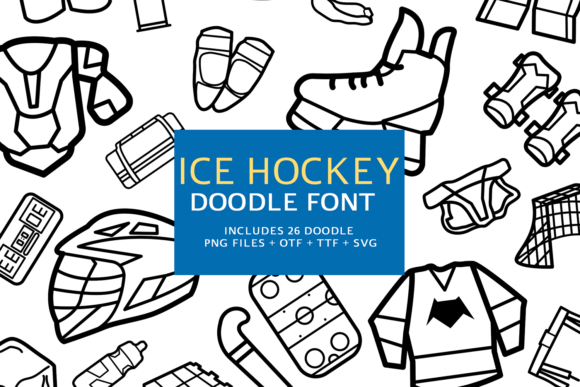 Ice Hockey Doodle Font for Bold Visuals