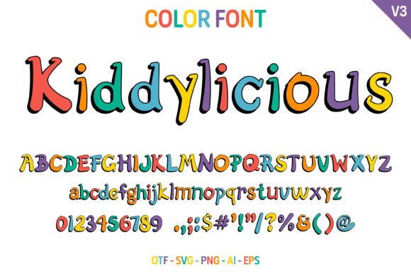 Kiddylicious V3: A Playful Color Font for Campaigns