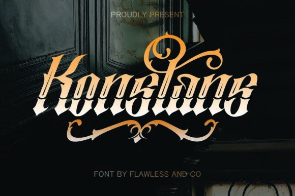 Konstans: A Bold Blackletter Font for Makers