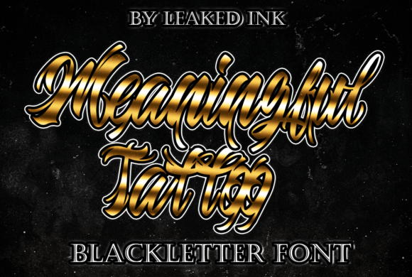Meaningful Tattoo: A Bold Blackletter Font for Editorial Design
