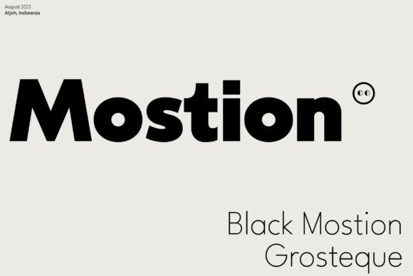 Mostion: A Modern Sans Serif Typeface for Editorial Clarity