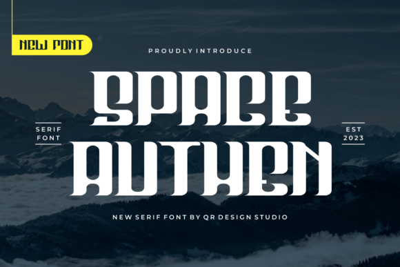 Space Authen: A Bold Serif Font for Digital Design