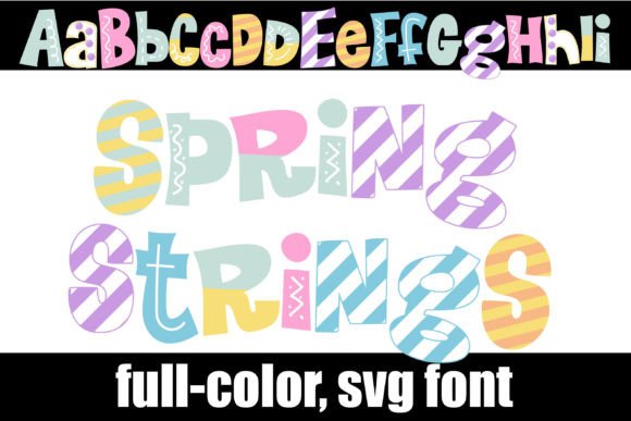 Spring Strings: A Playful Color Font for Bold Campaigns