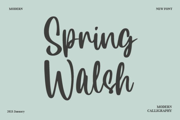 Spring Walsh Font: Elevate Your Brand Identity